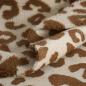 Preview: Teddyplüsch Leopardenmuster beige braun